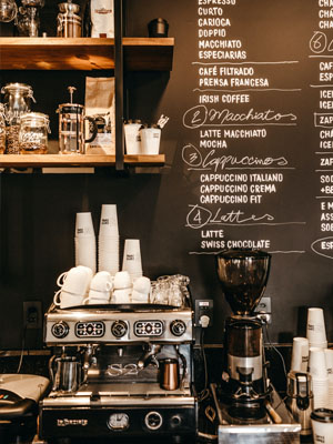 interior del café