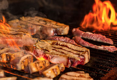 asado en la parrilla